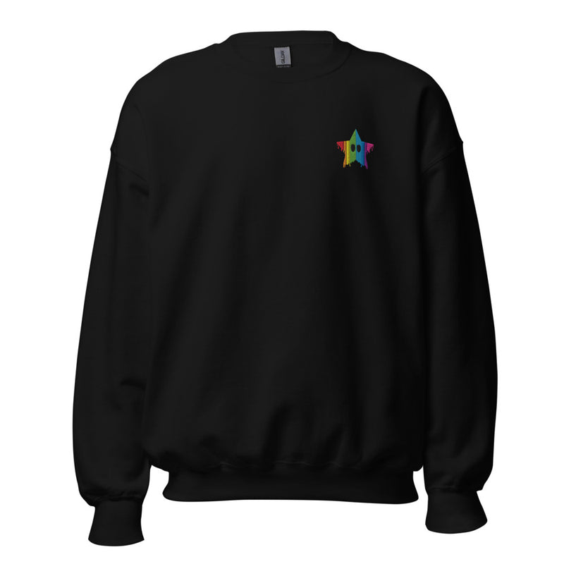 Drippy Star Embroidered Unisex Sweater