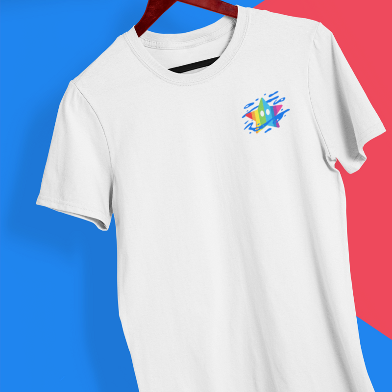 Rainbow Star Galaxy Pocket Print Shirt